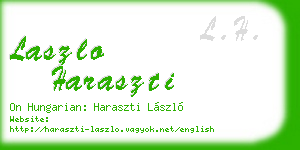 laszlo haraszti business card
