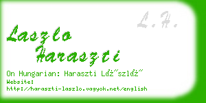 laszlo haraszti business card